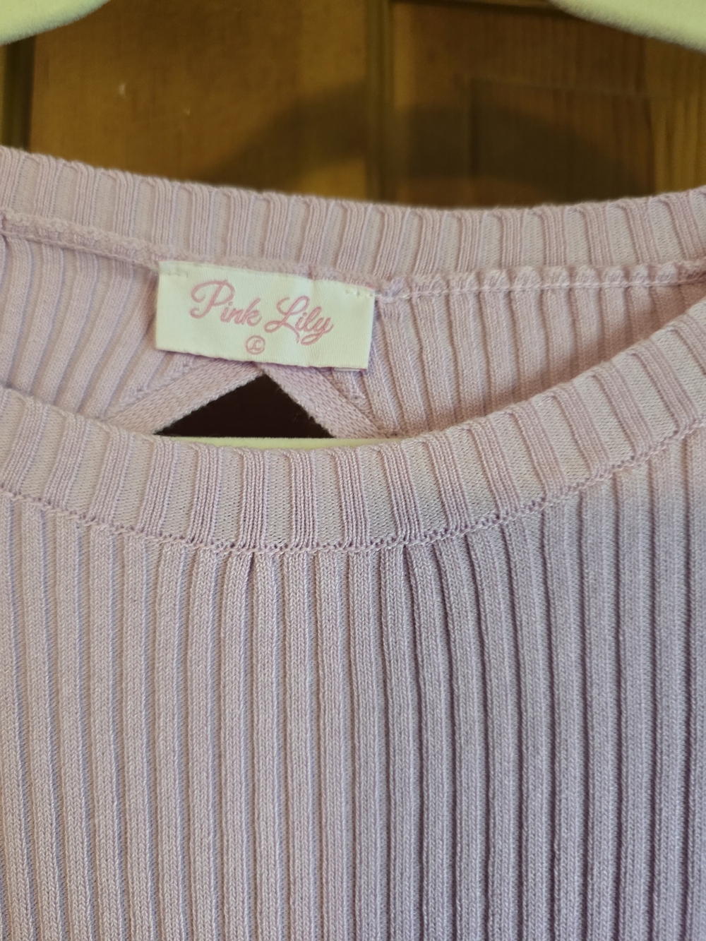 Slim Ribbed Long-Sleeve Midi Dress - Dusty Pink - Picture 2 of 15